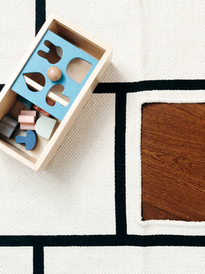 OYOY wooden Puzzle box KAOS Paradishopp Hopscotch Rug Blue House Goods