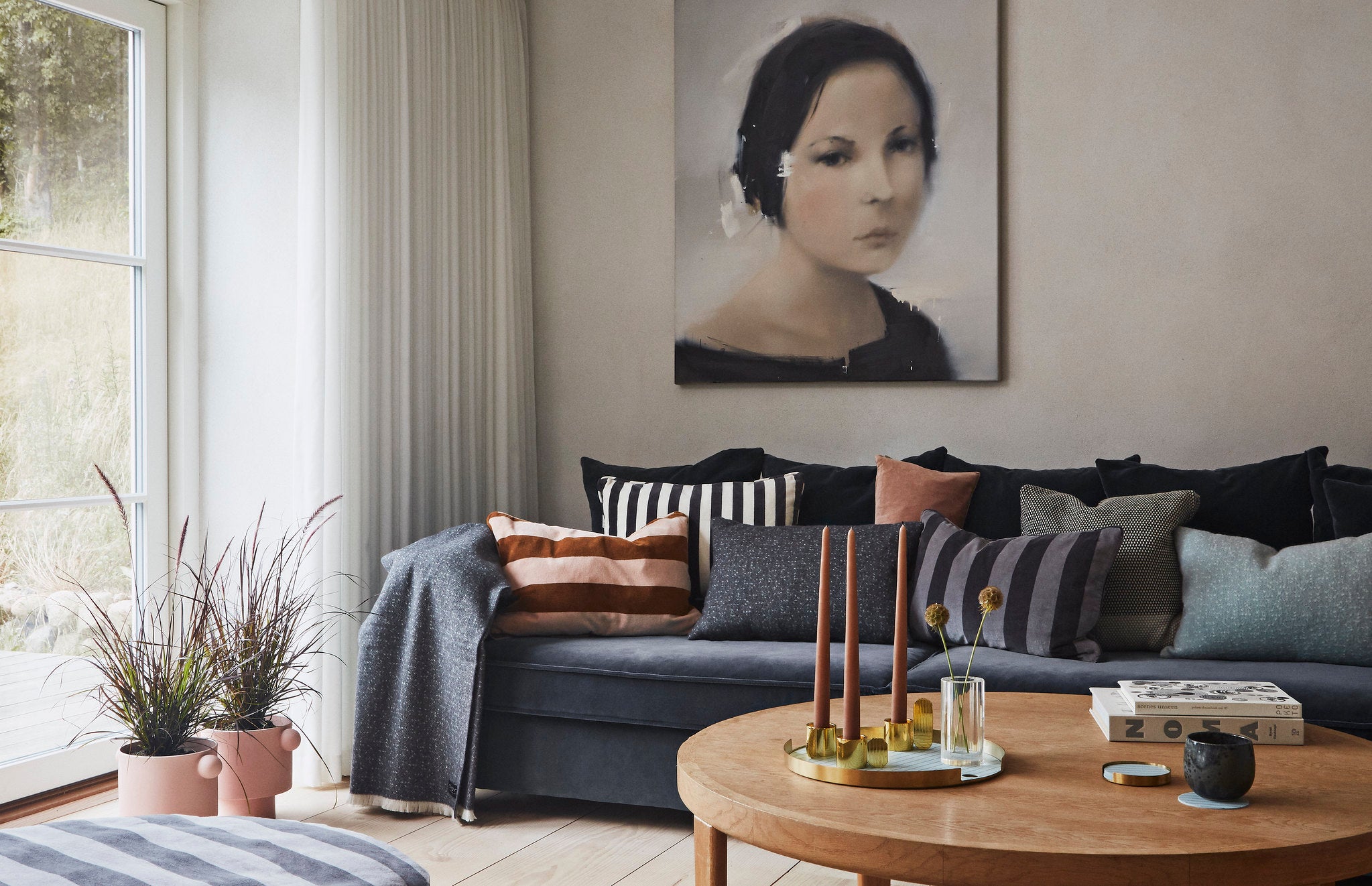 Livingroom decorated with home goods from Danish brand OYOY Living Design